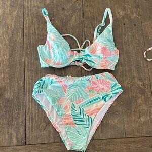 Kenny Flowers Hawaii Bikini - Mint and Pink